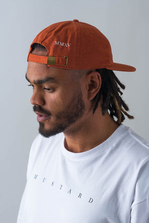 Mens 90s Strapback Cap in Rust