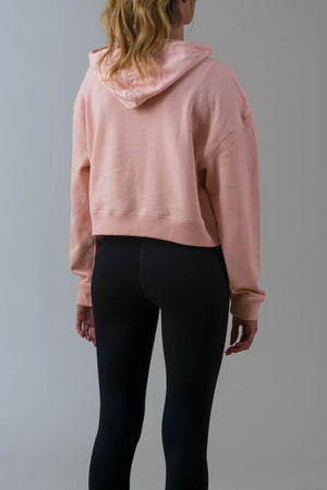 Ladies Axel Crop Hoody in Pink