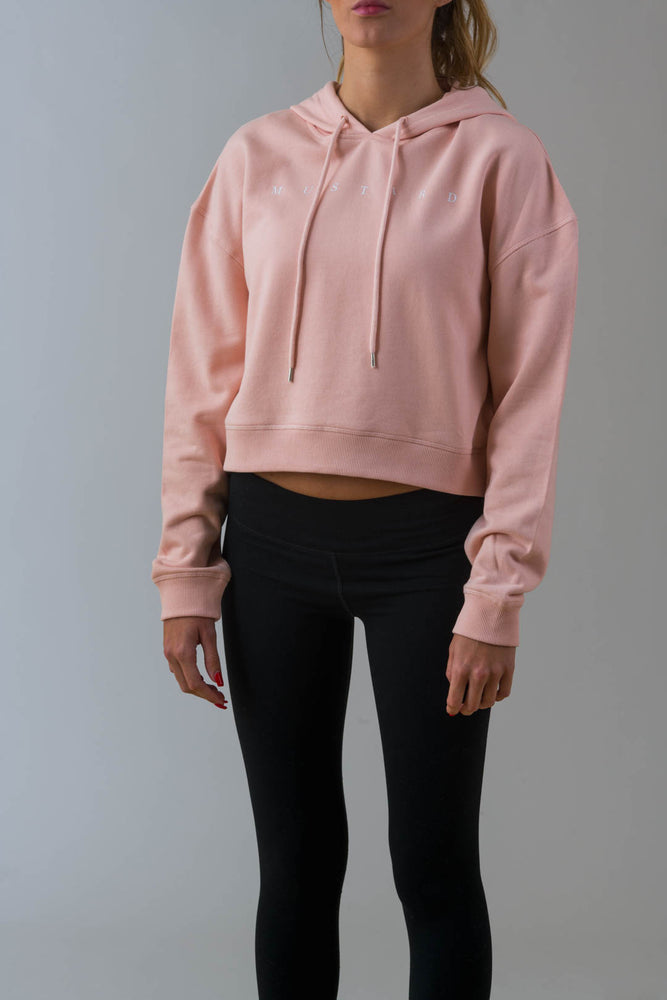 Ladies Axel Crop Hoody in Pink