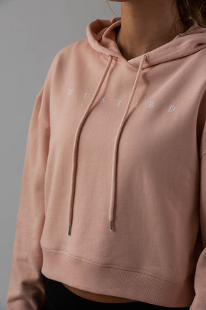 Ladies Axel Crop Hoody in Pink